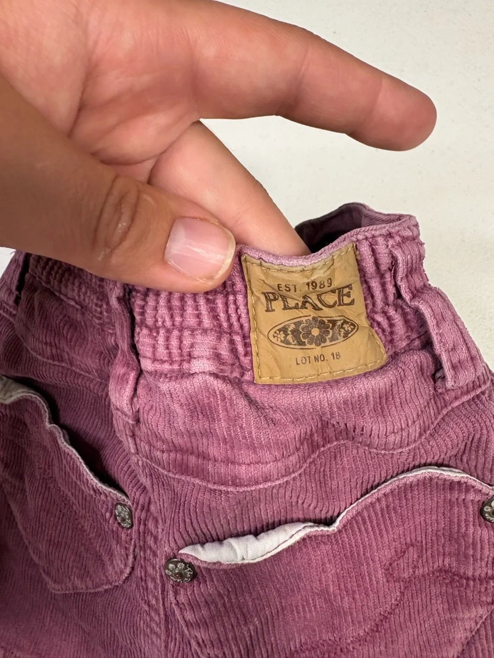 The Children’s Place Corduroy Skort 18 Months Plum Heart Pocket EUC